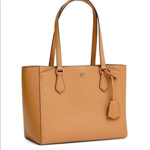 TORY BURCH. Robinson Small Leather Tote.